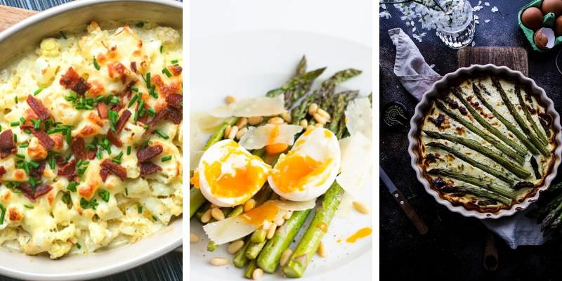 Photos of 3 low carb side dish ideas for easter